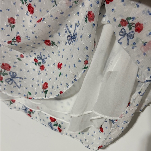 Maison d’Amélie Paris Floral cherry Sleeveless Blouse US XL - Picture 7 of 9